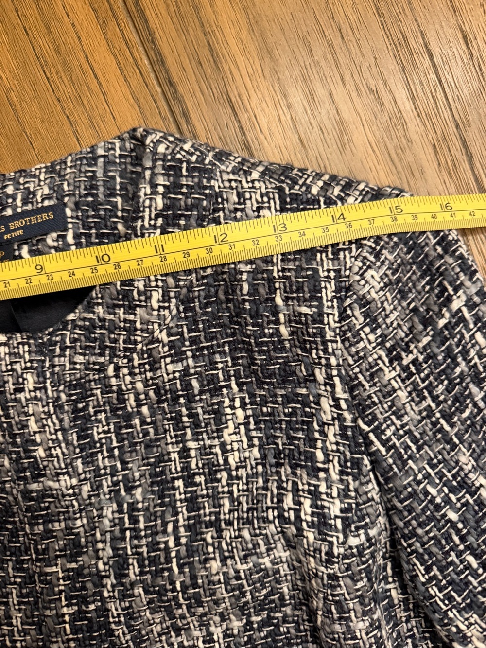 Brooks Brothers Navy and White Tweed Suit Jacket & Skirt - Picture 7 of 13